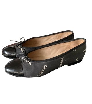 Chanel + Pre-Loved Cloth Ballet Flats