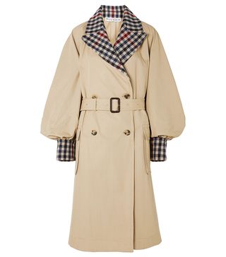 J.W. Anderson + Belted Checked Trench Coat