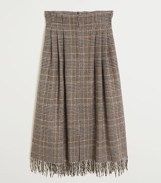 Mango + Wool Fringed Skirt