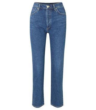 Goldsign + The Benefit High-Rise Straight-Leg Jeans