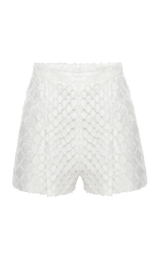 Alex Perry + Bailey Snake-Effect Shorts