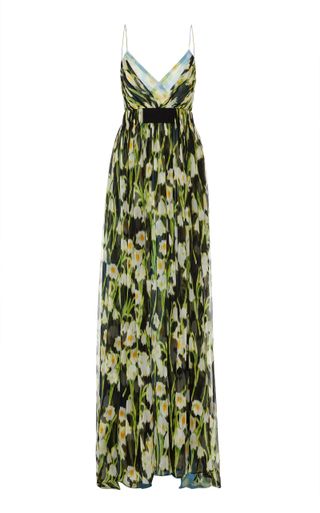 Carolina Herrera + Floral-Print Silk Gown