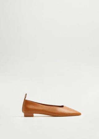 Mango + Leather Flat Shoes