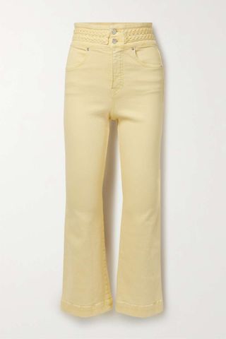 Veronica Beard + Carson Cropped High-Rise Flared Jeans