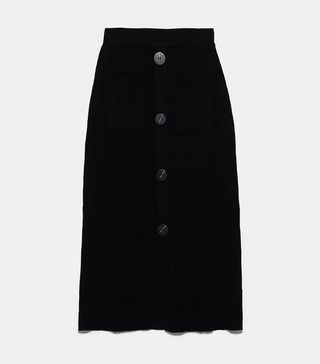 Zara + Midi Button Skirt