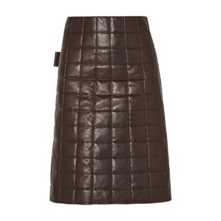 Bottega Veneta + Quilted Leather Skirt