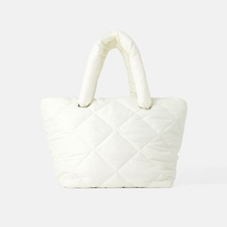 Zara + Quilted Tote Bag