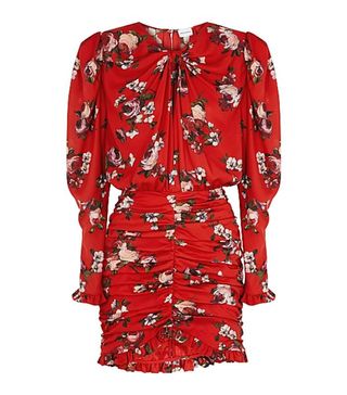 Magda Butrym + Barletta red floral-print silk mini dress