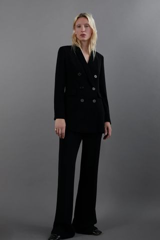 Zara + Blazer with Tuxedo Collar