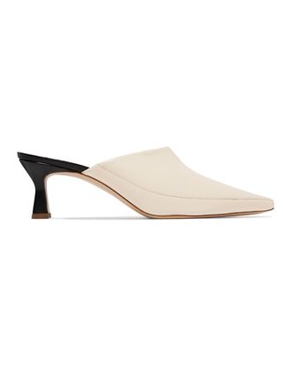 Wandler + Bente Two-Tone Textured-Leather Mules