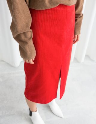 & Other Stories + Corduroy Midi Skirt