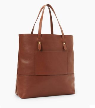 John Lewis & Partners + Leather Smart Set Tote Bag in Tan