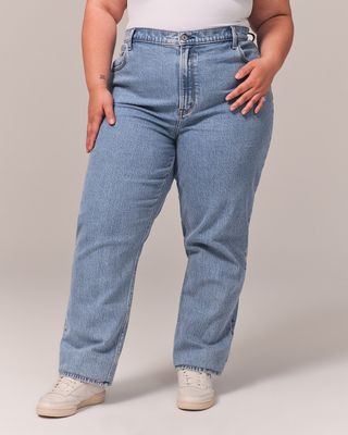 Abercrombie & Fitch + Curve Love Straight Ultra High Jeans