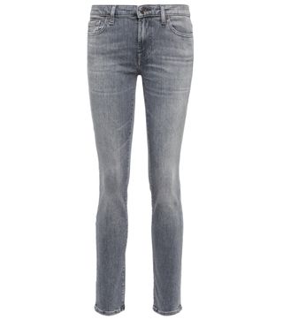 7 For All Mankind + Pyper Crop Mid-Rise Skinny Jeans
