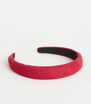 New Look + Red Suedette Padded Headband