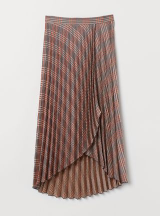 H&M + Pleated Wrap-Front Skirt