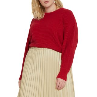 Eloquii + Crop Ribbed Sweater