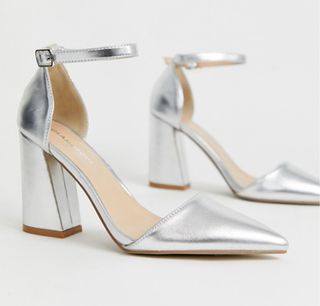Glamourous + Metallic Pointed Heels