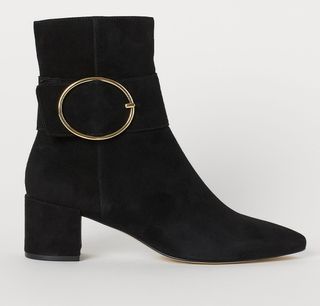 H&M + Suede Ankle Boots