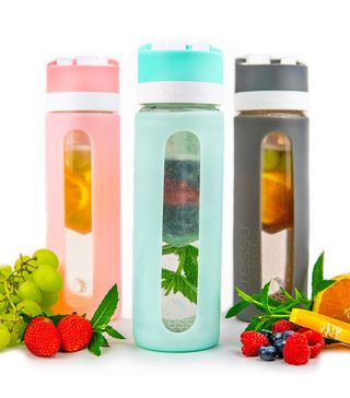 Pressa Bottle + Squeeze System Fruit Infused Glass Water Bottle Infuser