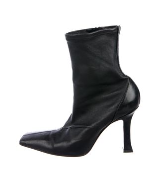 Celine + Madame Leather High-Heel Boots