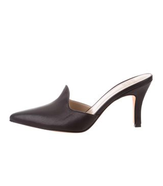 Maryam Nassir Zadeh + Leather Pointed-Toe Mules