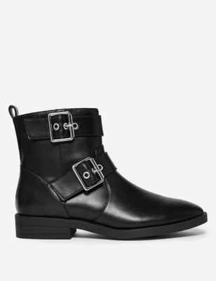 Marks and Spencer + Double Buckle Biker Boots