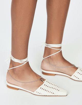 Brother Vellies + Olivia Chain Wrap Woven Flats