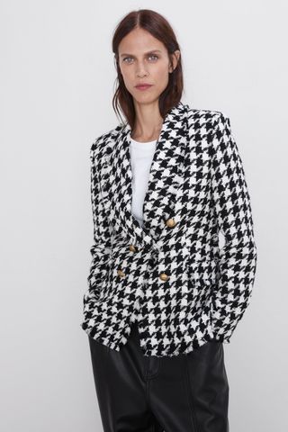 Zara + Houndstooth Jacket