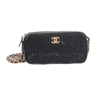 Chanel + 2018 Double Zip Wallet on Chain