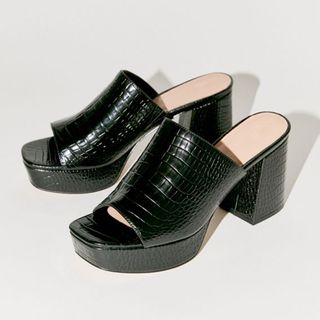 Urban Outfitters + Gigi Crocodile Platform Mules