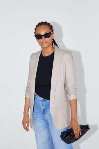 Zara + Linen Blazer