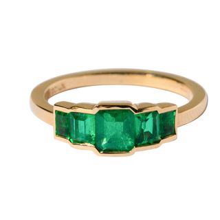 Mociun + Emerald Line Cluster Ring