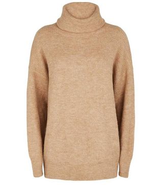 New Look + Camel Slouchy Roll-Neck Jumper