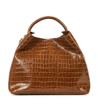Elleme + Raisin Crocodile-Effect Leather Bag