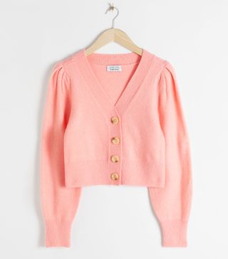 & Other Stories + Puff Sleeve Short Cardigan
