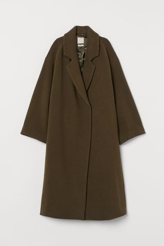 H&M + Knee-Length Wool-blend Coat