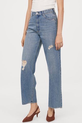 H&M + Wide High Jeans