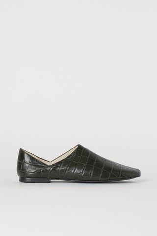 H&M + Leather Slip-On Shoes