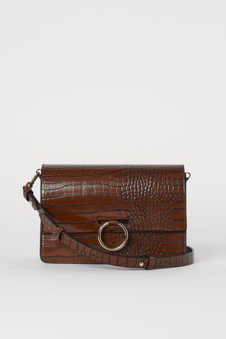 H&M + Crocodile-Pattern Shoulder Bag