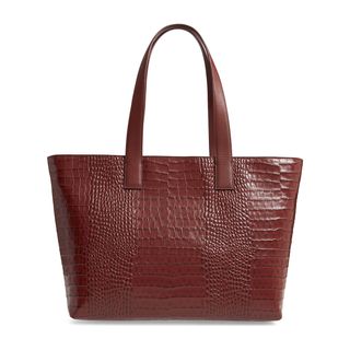 Nordstrom + Celia Croc-Embossed Leather Tote