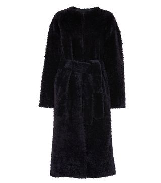 Whistles + Textured Long Belted Shearling