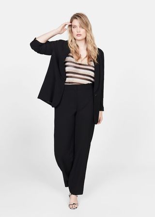 Violeta by Mango + Straight Suit Trousers
