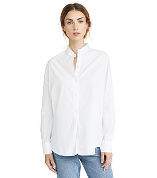 Vince + Raw Edge Oversized Button Down