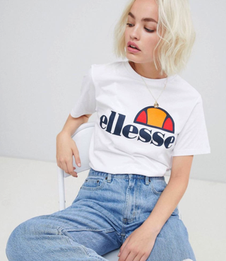 Ellesse + Boyfriend T-Shirt With Chest Logo
