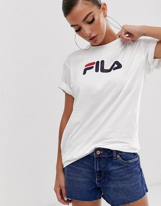 Fila + Oversized Boyfriend Logo T-Shirt