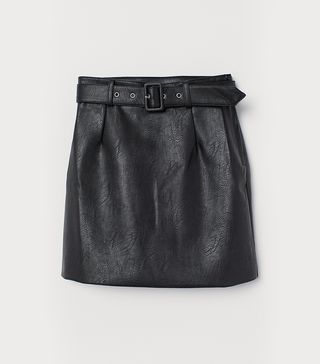 H&M + Short Skirt With Belt
