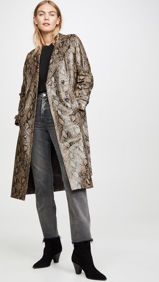 Frame + Embossed Python Trench