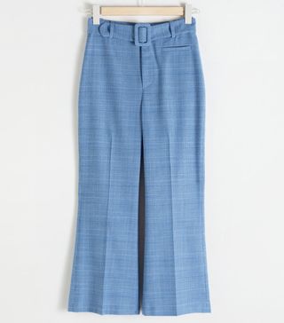& Other Stories + Belted Plaid Trousers