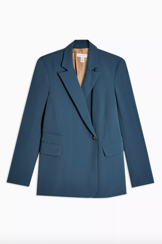 Topshop + Double Breasted Lined Blazer